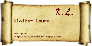 Kloiber Laura névjegykártya